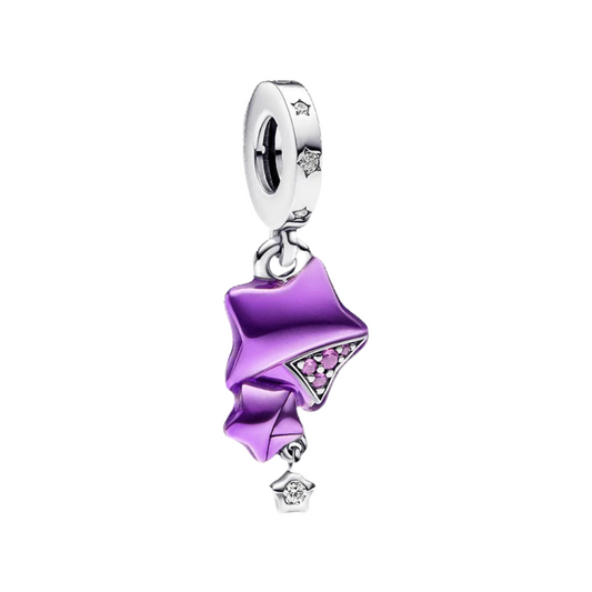 Charm Estrellas Moradas S925