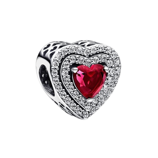 Charm Corazón con Piedra S925