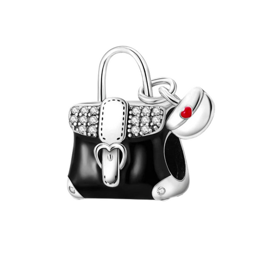 Charm Bolsa Negra S925