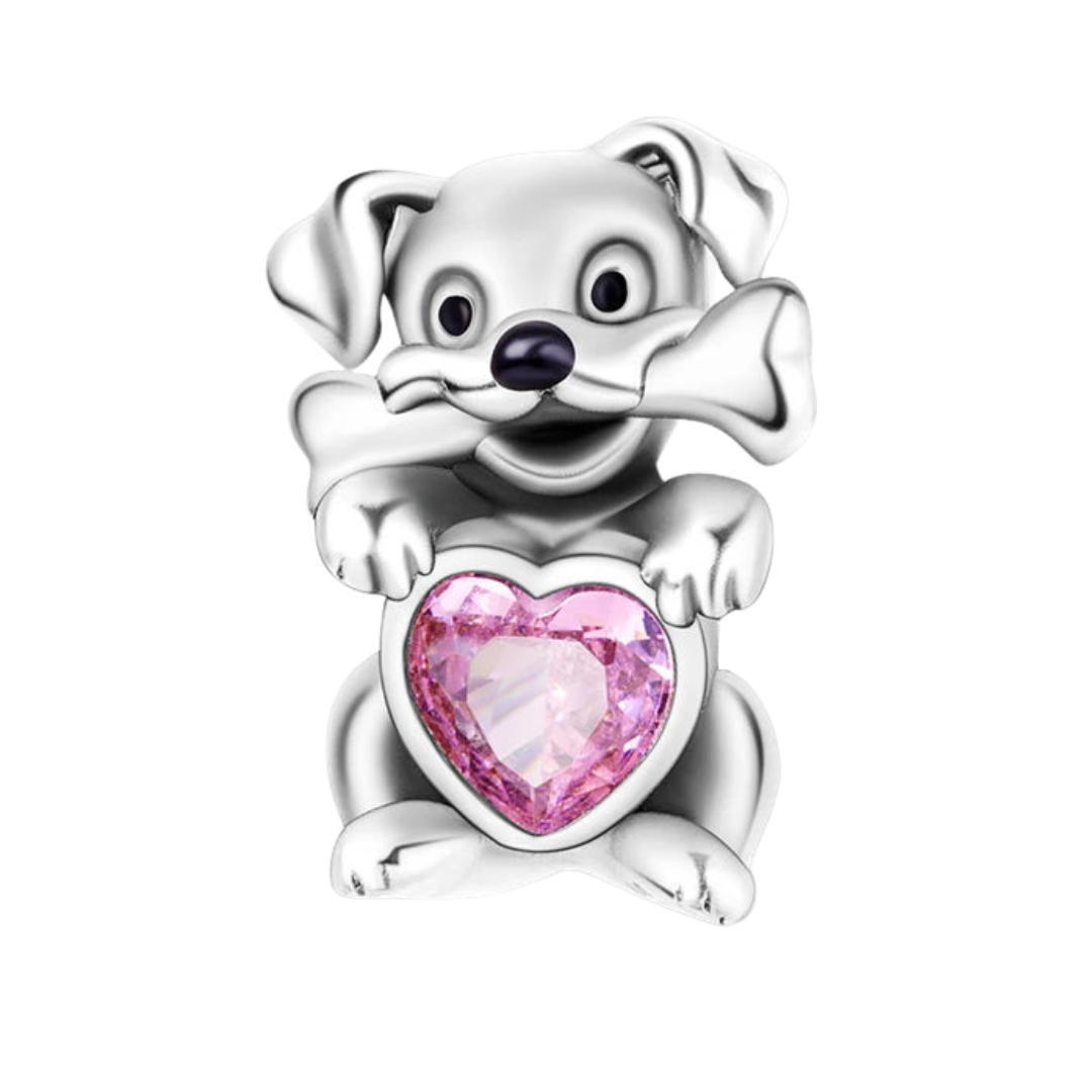 Charm Perrito Corazón S925