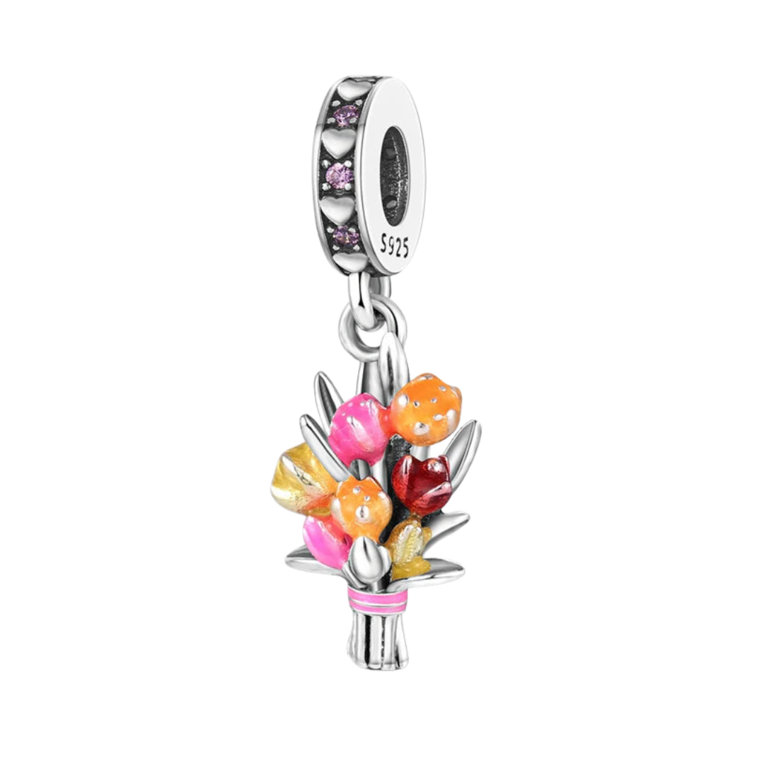 Charm Ramo de Tulipanes S925