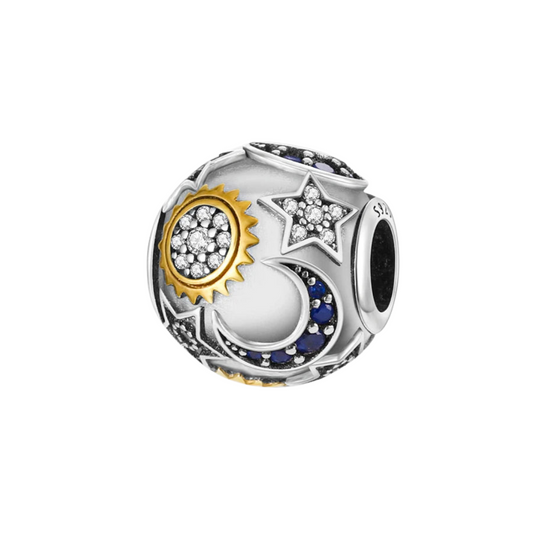 Charm Sol Luna y Estrellas S925