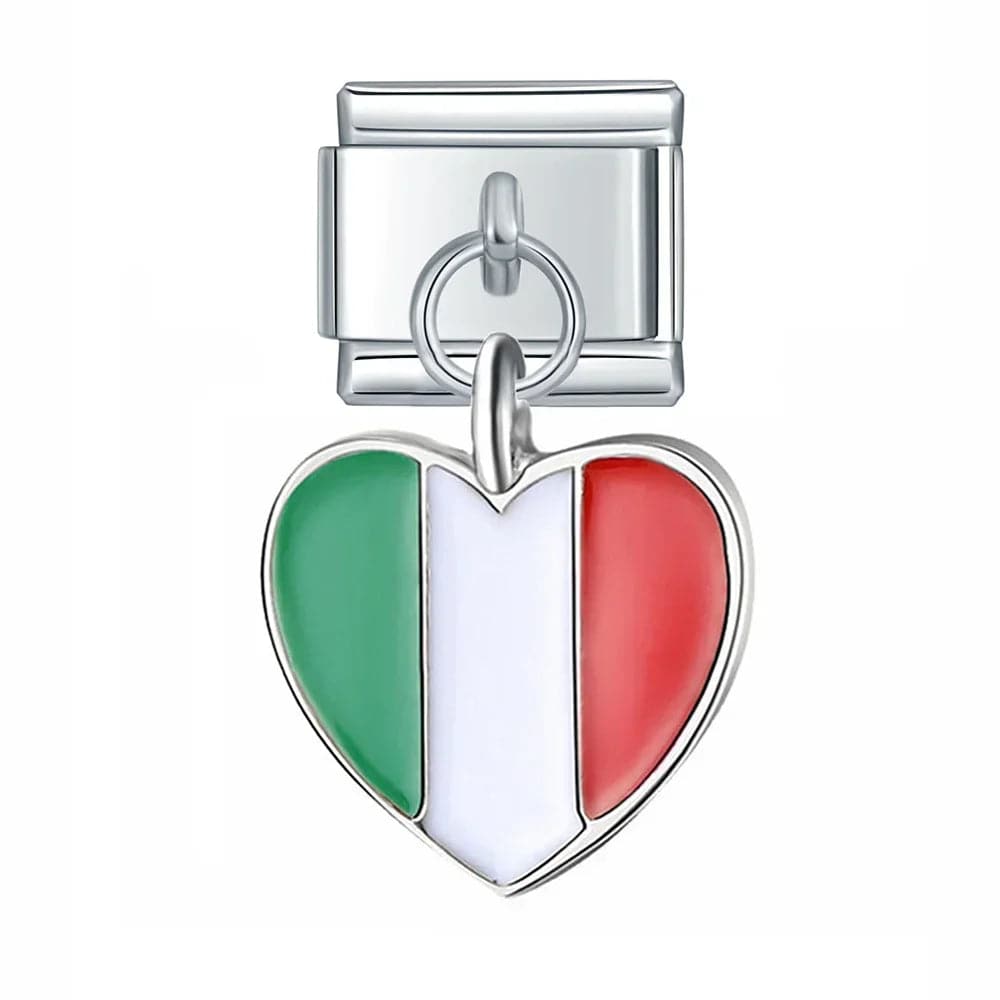 Italian Charms Banderas Acero Inoxidable