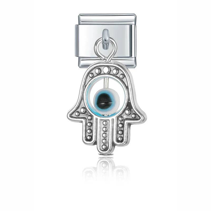 Italian Charms Colgantes Ojo Acero Inoxidable