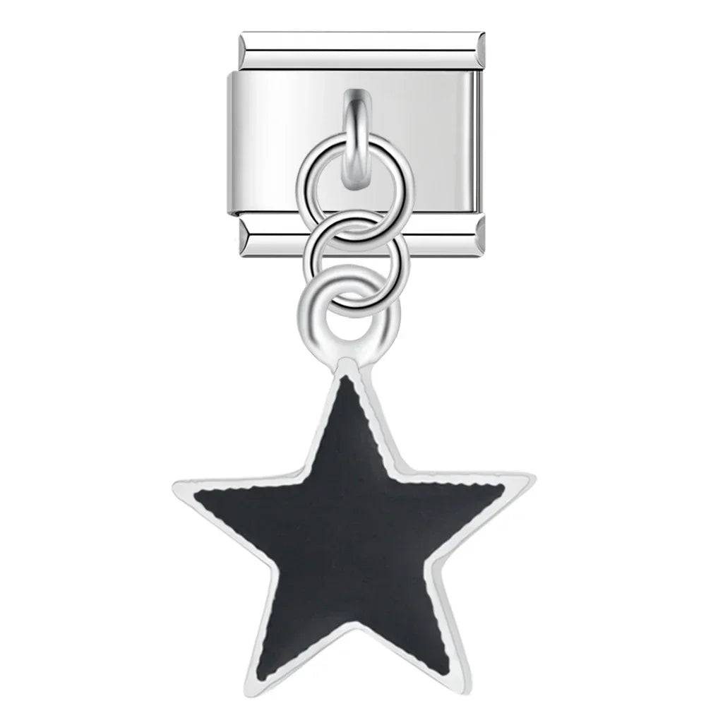 Italian Charms Estrellas Colgantes Acero Inoxidable