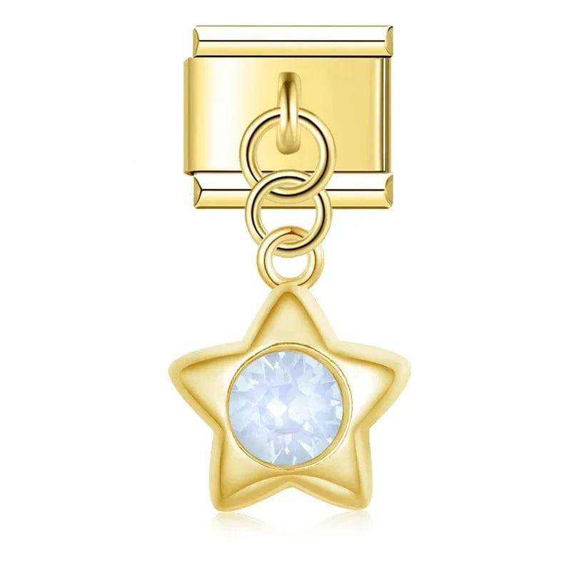 Italian Charms Estrellas Colgantes Acero Inoxidable