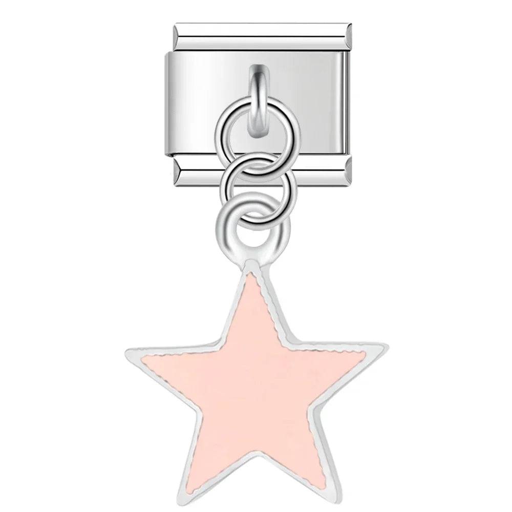 Italian Charms Estrellas Colgantes Acero Inoxidable