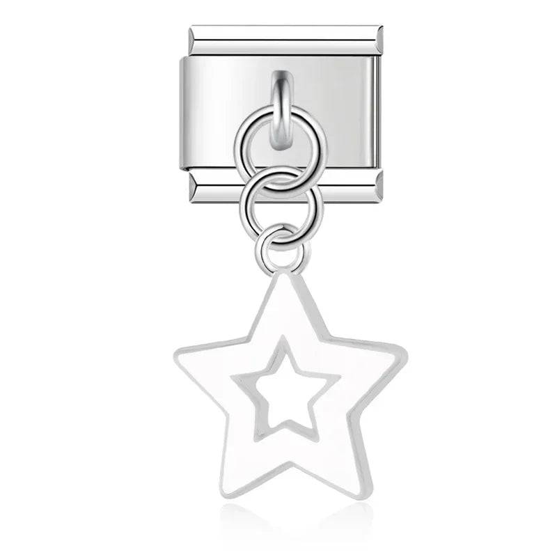 Italian Charms Estrellas Colgantes Acero Inoxidable