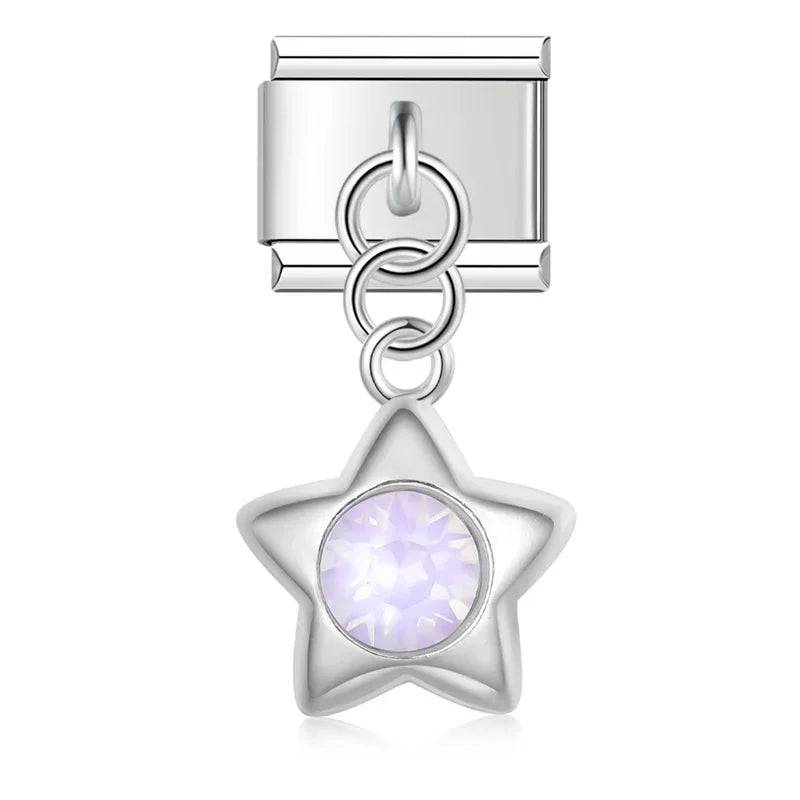 Italian Charms Estrellas Colgantes Acero Inoxidable