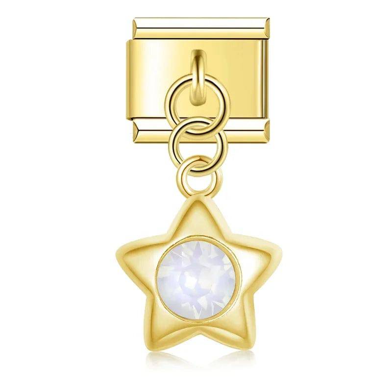 Italian Charms Estrellas Colgantes Acero Inoxidable