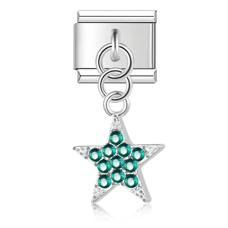 Italian Charms Estrellas Colgantes Acero Inoxidable