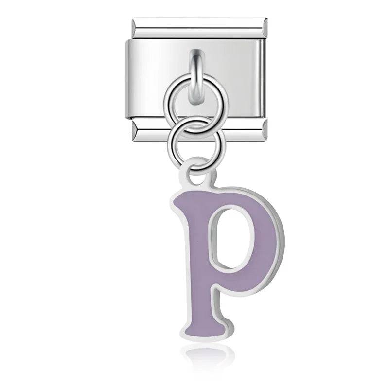 Italian Charms Letras Acero Inoxidable