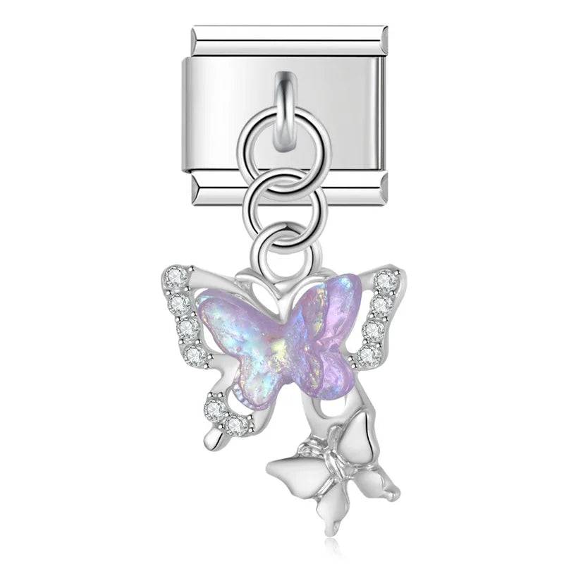 Italian Charms Mariposas Acero Inoxidable