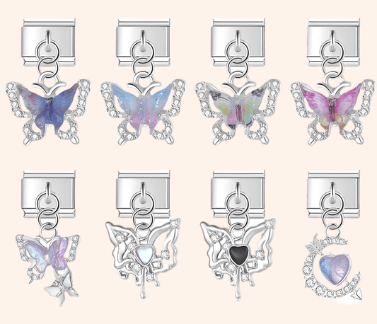 Italian Charms Mariposas Acero Inoxidable