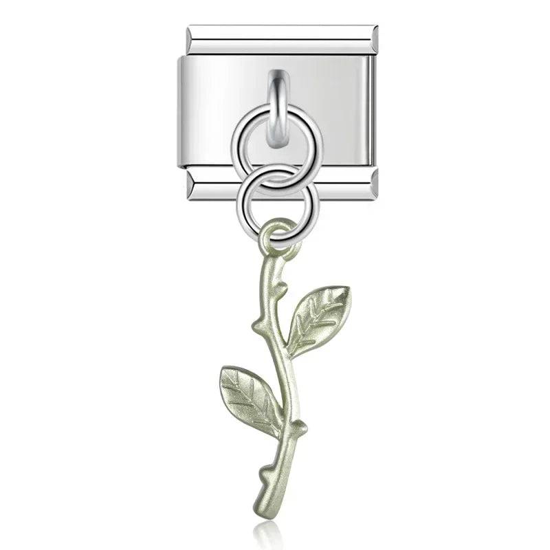 Italian Charms Plantas Acero Inoxidable